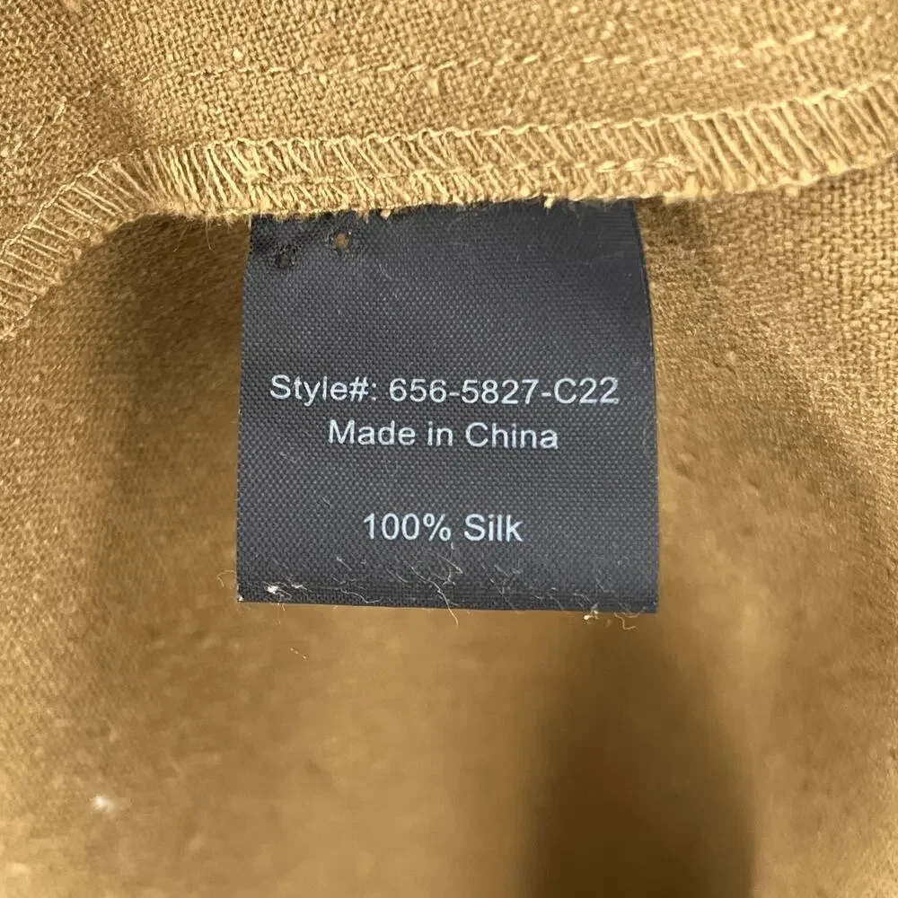 JENNI KAYNE Riviera Slip Dress Womens XXL Safari Green Raw Silk V-neck Maxi NEW - Picture 11 of 16